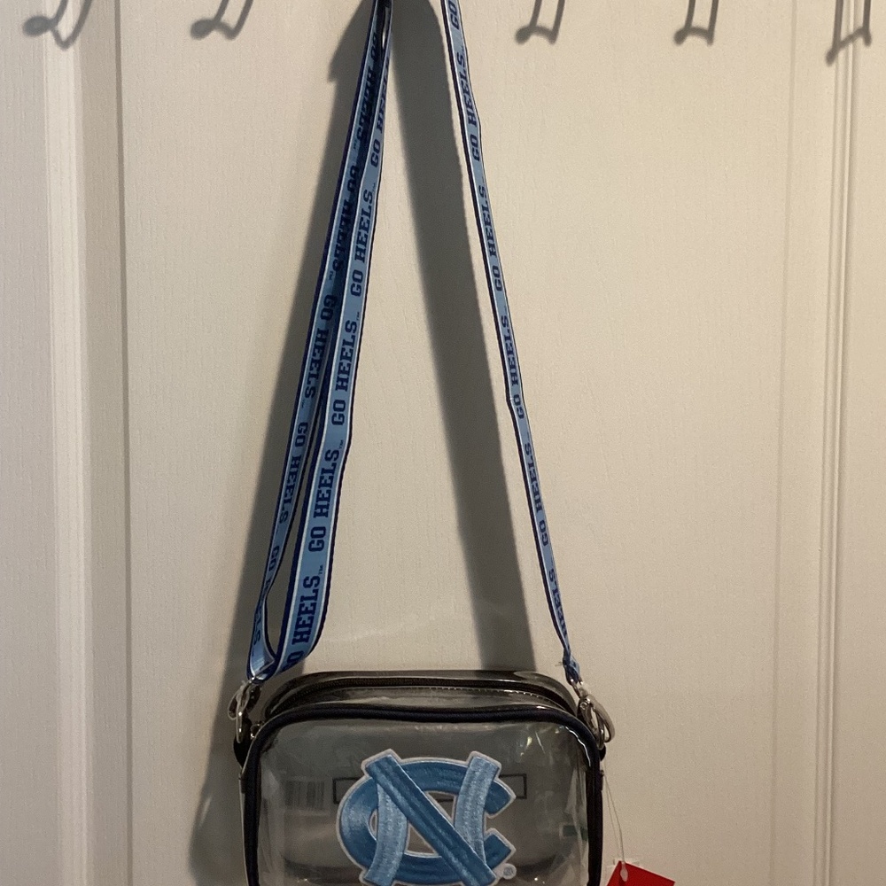 NWT North Carolina Tar Heels Clear Stadium/Arena/Messenger/Crossbody Bag